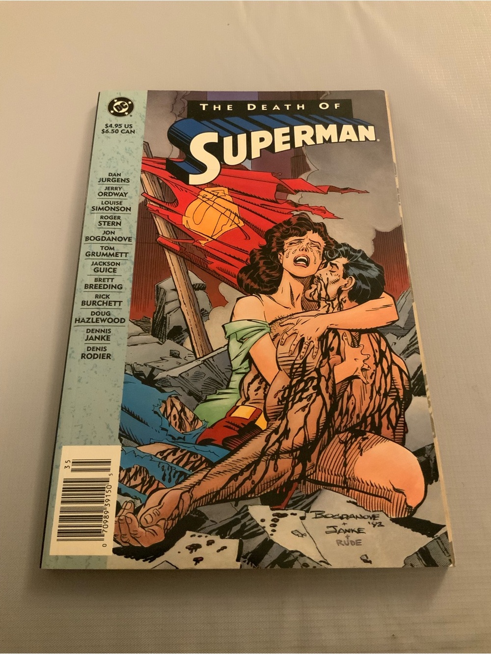 DC Comics The Death of Superman - Blue, Red & Yellow Cover (1283)